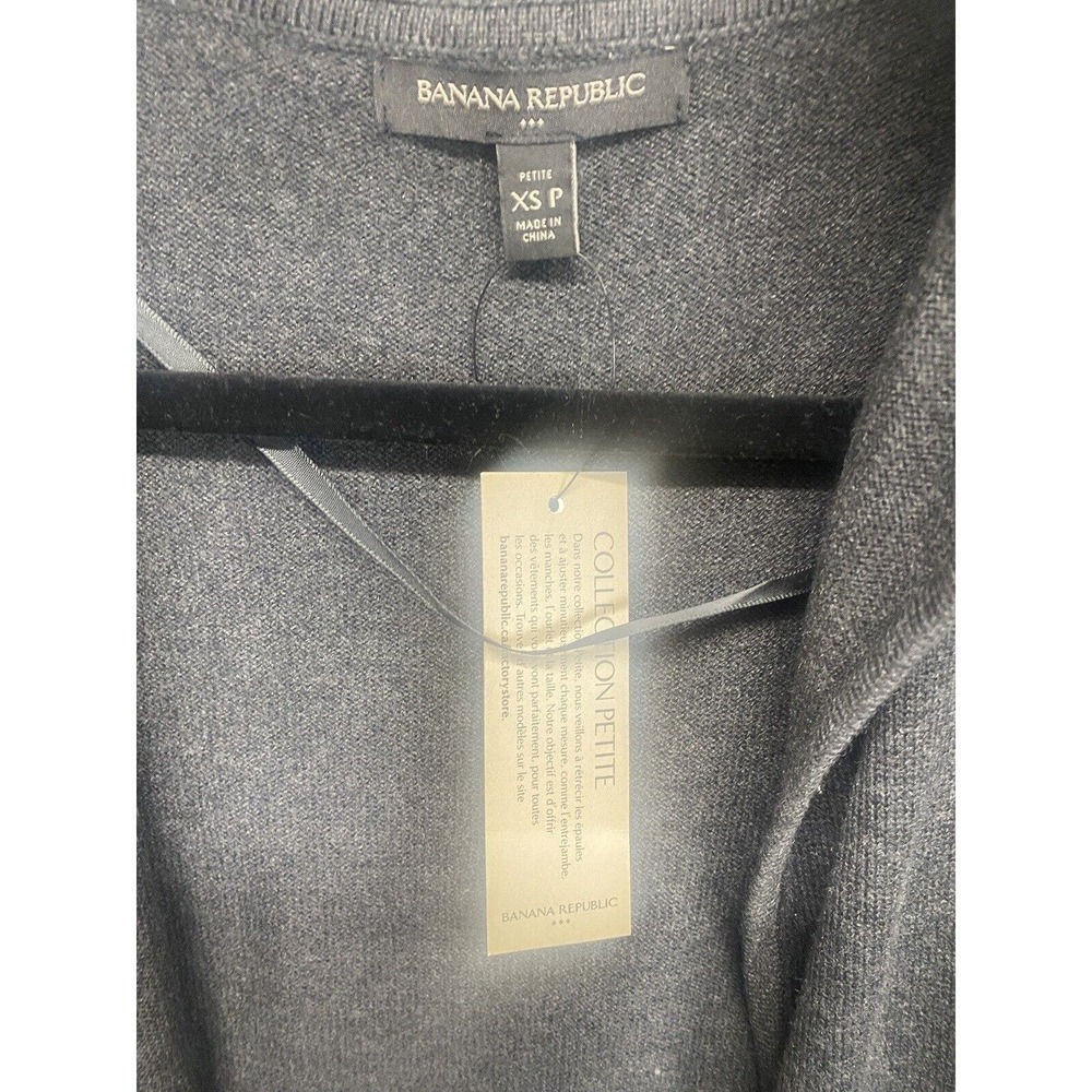 Banana Republic Petite XS Grey Long Sleeve Cardigan Sweater Casual New - Picture 3 of 5